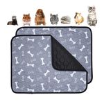 Wondfamiker Pet Cage-Liner Pee-pad Bedding-mat - for Small Animal Guinea Pig Bunny Hamsters Rabbit Chinchillas Rat Ferrets Hedgehogs Cat Dog Puppies 2 Packs (L-Pattern(19.68x27.55in))