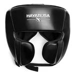 Hayabusa Pro Traditional Leather Boxing Headgear Adjustable - Black