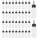 Bekith 30 Pack Dispensing Bottles 30mL 1oz Boston LDPE Plastic Bottle with Twist Top Cap