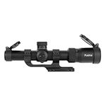 pusina 1.5-8X24 IR LPVO Compact Rifle Scope HD Hunting Scope Glass Etched Reticle Red Illumination Compact Gun Scope