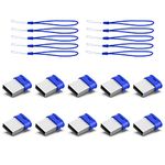 32GB Small USB Drive K&ZZ 10 Pack 32 GB Mini Thumb Drive with Lanyard 32G Low Profile USB Flash Drive Short Flash Drives for PC Laptop (32GB, Blue)