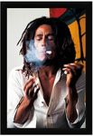 Braj Art Gallery Bob Marley Smoking Photo Frame Size 13.5X19.5 Inches