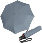 Knirps T.200 Medium Duomatic Automatic Open Close Rain Umbrella - Compact Windproof Umbrella for Rain - Travel Umbrella for Adults - 98cm Diameter Retractable Umbrella & Carrying Case, Fog