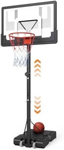 Gorise Basketball Hoop Outdoor, Adjustable Height, Swimming Pool Portable Basketball Hoop & Goals for Adults – Medium[4.8-7ft]
