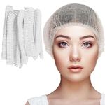 Rudra 500 Pcs White Premium Disposable Bouffant Caps with Elastic Band - Hygienic Hair Protection for Salons, Spas, Use - Universal Fit - Bulk Pack of High-Quality Head Covers