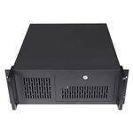 CiT 4U Rackmount Server Chassis, 500mm Deep, ATX, Micro ATX, Mini-ITX, 8 x 3.5" HDDs, 1 x 120mm Black Fan Included, A Budget Friendly Rackmount That Delivers An Exceptionally Powerful System | Black