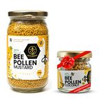 Shiva Organic Mustard Bee Pollen 125 grams + Coconut Bee Pollen 25 grams Plant Based Protein Energy Booster No Added Sugar