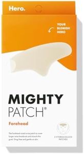 Hero Cosmetics Mighty Patch™ Forehead Patch - Hydrocolloid Acne Pimple Patch, Contoured to Cover Larger Area of Zits and Blemishes - Drug-Free and Suitable for Sensitive Skin (5 Count)