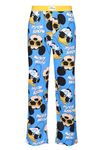 Disney Mens Lounge Pants - Adults Cotton Fabric Blue PJs Mickey and Donald Printed Pyjamas Bottoms for Loungewear Nightwear