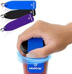 MiniGrip Rubber Jar Opener Gripper – Pocket Sized Twist Top Bottle Opener with Keyring Carabiner – Open Twist Top Bottles and Jars