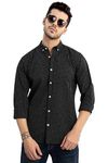 SNITCH Lining Shirt for Men (Black, XXL)