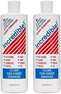 Incredible! Stain Remover - Stain Remover for Clothes, Laundry, Carpets, Mattress & Upholstery, Removes Most Household Stains - Pet Stains, Urine, Odors, Red Wine, Grease, Ink & Coffee! 16.oz (2 Pack)