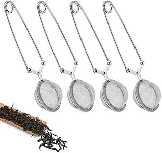 SET DE 4 UNIDADES coladores de té de acero inoxidable, Ø 4,5 cm, colador de té para té suelto, colador de malla fina, bola de té para disfrutar al máximo del té