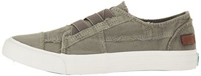 Blowfish Women's Marley Fashion Sneaker, Steel Grey Color Washed Canvas, 6 M US