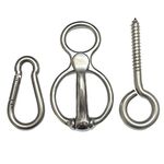 Heavy Duty Horse Tie Ring，Tie Ring for Horses，Horse tack and Supplies，Safe Horse Accessories with Eye Bolt, Quick Release, Humane Way to Tie, Prevents Horse Pulling Back, Durable Steel Material