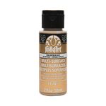 FolkArt Multi-Surface Metallic Acrylic Paint, Antique Gold, 59 ml (Pack of 1)