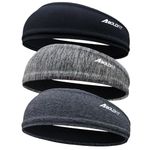 Boldfit Head Band for Man Sports Bandana for Men & Women Gym Hair Band for Men Workout, Running - Breathable, Non-Slip & Quick Drying Head Bands for Long Hair (Set of 3)