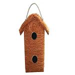 LIVEONCE Safest Organic Bird nest Double Decker Window House Purely Handmade Nest for All Small Birds - (Small)