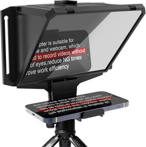 Glazon 7.7-Inch Mini Phone Teleprompter, Supports Handheld/Desktop Dual Modes, Equipped with HD 70/30 Optical Beam Splitter and Remote Control, Compatible with iOS and Android Devices