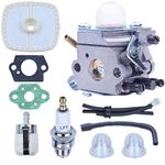 Adefol Carburettor Replacement Kit for ECHO PB2100 PB2155 Leaf Blower and ES2100 Shredder, Carburetor + Gaskets + Primer Bulbs + Air Filter + Fuel Lines + Spark Plug 10 in 1 Parts Kit