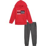 Nautica Baby Boys 2 Piece Fleece Sets, Scarlet/Heather, 3T