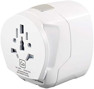 Go Travel Worldwide Grounded Adaptor Plus USB, White