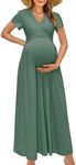 OUGES Summer Maternity Maxi Dress W