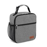 Lunch Box for Men Women Adults Small Lunch Bag for Office Work Picnic - Reusable Portable Lunchbox, Grey