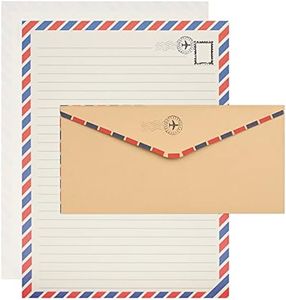 Belle Vous Papel Carta con Sobre (Set de 96) Set Papelería para Escribir – 48 Hojas Papel de Cartas Vintage y 48 Sobres Papel Vintage – Para Invitaciones, Cartas, Notas de Agradecimiento y Más
