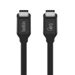 Belkin USB 4 Cable, 2.6ft (0.8m) USB IF Certified with Power Delivery up to 100W, 40 Gbps Data Transfer Speed and Backwards Compatible with Thunderbolt 3, USB 3.2, and More