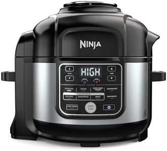 Ninja Foodi OS300 10-in-1 6.5-Quart Pro Pressure Cooker Air Fryer Multicooker, Stainless, Indoor grill’s wide temperatureCyclonic Grilling Technology 500F, Smoke Control System (Renewed)