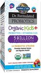 Garden of Life Dr. Formulated Probiotics for Kids, Organic Kids+ - Berry Cherry, 5 Billion CFU Chewable Probiotic Plus Vitamin C and D, Dairy Free Immune Digestive Health Supplement, 30 Chewables