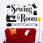 VVWV Sewing Room Wall Stickers for Living Shop Room Home & Kitchen Hall Wall Decor L x H 70 x 55 Cms