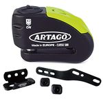 Artago 30X3 Pack Anti-Theft Disc Lock with Alarm 120db High Security + Bracket for Kawasaki Z900, SRA Approved and Sold Secure Gold