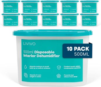 LIVIVO 10-Pack Dehumidifiers, 500ml Moisture Absorbers