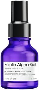 L'Oréal Professionnel Keratin Alpha Sleek Mirror Sleek Hair Serum, 230°C Heat Protection, Anti-humidity, 4 days shine, anti-frizz styling hair treatment, smoothing, sleek hair, glass shine, 50ml