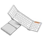 ProtoArc Foldable Bluetooth Keyboard for iPad (iOS/Mac OS), XK01-A Folding Wireless Keyboard with Number Pad, Full Travel Keyboard for Macbook, iMac, iPad 10.2, iPad Pro 12.9/11, iPad Air/Mini, iPhone