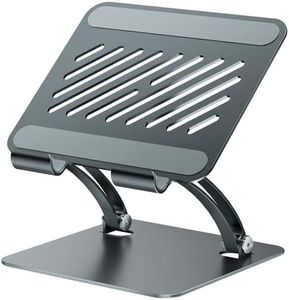 tounee Tablet Holder Stand, Dual Rod Adjustable Aluminum Desktop Stand, Compatible with 4.7-16.5" iPads, Surface Tablets, Portable Monitors, Kindle & More (Gray)