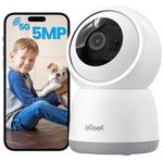 ieGeek 5MP Indoor Security Camera,5G&2.4G WiFi Baby Monitor Pet Cameras Surveillance Interieur for Home System,Video Cam with Phone App,Smart Motion Sensor,Auto Tracking,360°PTZ Dog Cam,Work w/Alexa