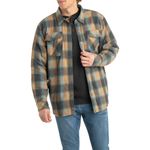 Legendary Whitetails Men's Archer Flannel Thermal Lined Shirt Jacket, Quilted Insulated Plaid Work Outerwear Coat, Sky, XL