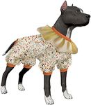 LovinPet Large Dogs Pajamas, Large Dog Pajamas, Anti Licking Anxiety Calming Dog Recovery Suit, Lightweight Spices Fusion Blossom Swale Spices Prints Dog Clothing, Easy Wearing Dog Jumpsuit L