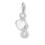 Thomas Sabo Women Charm Pendant Infinity Heart Charm Club 925 Sterling Silver 1248-051-14