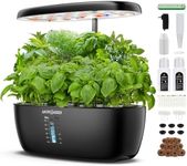 Indoor Garden Hydroponics Growing System: 12 Pods Plant Germination Kit Garden Kit Growth Lamp Countertop with LED Grow Light Hydrophonic Planter Grower Harvest Vegetable Lettuce