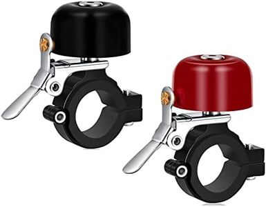 Greallthy Bike Bell Classic Brass Bicycle Bell,Bike Bells for Adults Kids, Loud Retro Bell for Road & Mountain Bikes, Universal Handlebar Fit (Red, Black).