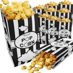 CUSINIUM 1oz Halloween Black Paper Popcorn Bags (100-pack) - Carnival Theme - Customizable