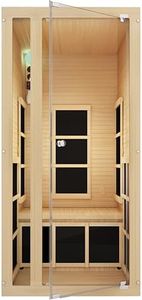 JNH Lifestyles Joyous 1 Person Low EMF Far Infrared Sauna in Canadian Hemlock Wood