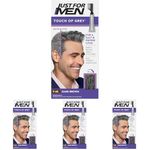 Just For Men Touch of Grey Dark Brown Hair Dye For a Natural Salt & Pepper Look, T45 (Pack of 4)