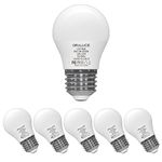 ORALUCE A15 LED Bulb 5 Watts Cool White 6500K,40W Equivalent Table Lamp Bulb, E26 Standard Screw Base G45 Shape Small Light Bulbs for House Lighting,450 Lumen,Non-Dimmable,6 Pack