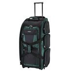 Travelers Club Xpedition 30 Inch Multi-Pocket Upright Rolling Duffel Bag, Teal, 30" Suitcase, Xpedition 30 Inch Multi-Pocket Upright Rolling Duffel Bag