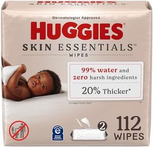 Huggies Skin Essentials Baby Wipes, Hypoallergenic, 99% Water, 2 Flip Top Packs (112 Wipes Total)